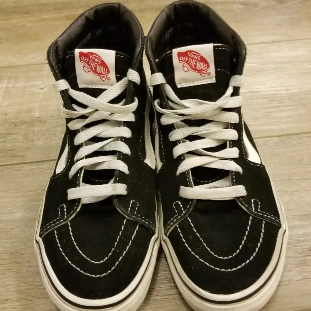 Vans Old School Off The Wall High-Top Skateboard Sneakers Black & White Sz 6